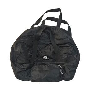 Kiva Designs Black Nylon Packable Duffel Bag Travel Gym Lightweight Large